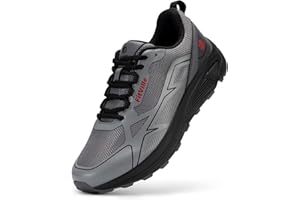 FitVille Wide Trail Running Shoes for Men Walking Orthopedic Sneakers for Plantar Fasciitis, Athletic Shoes with Wide Toe Box