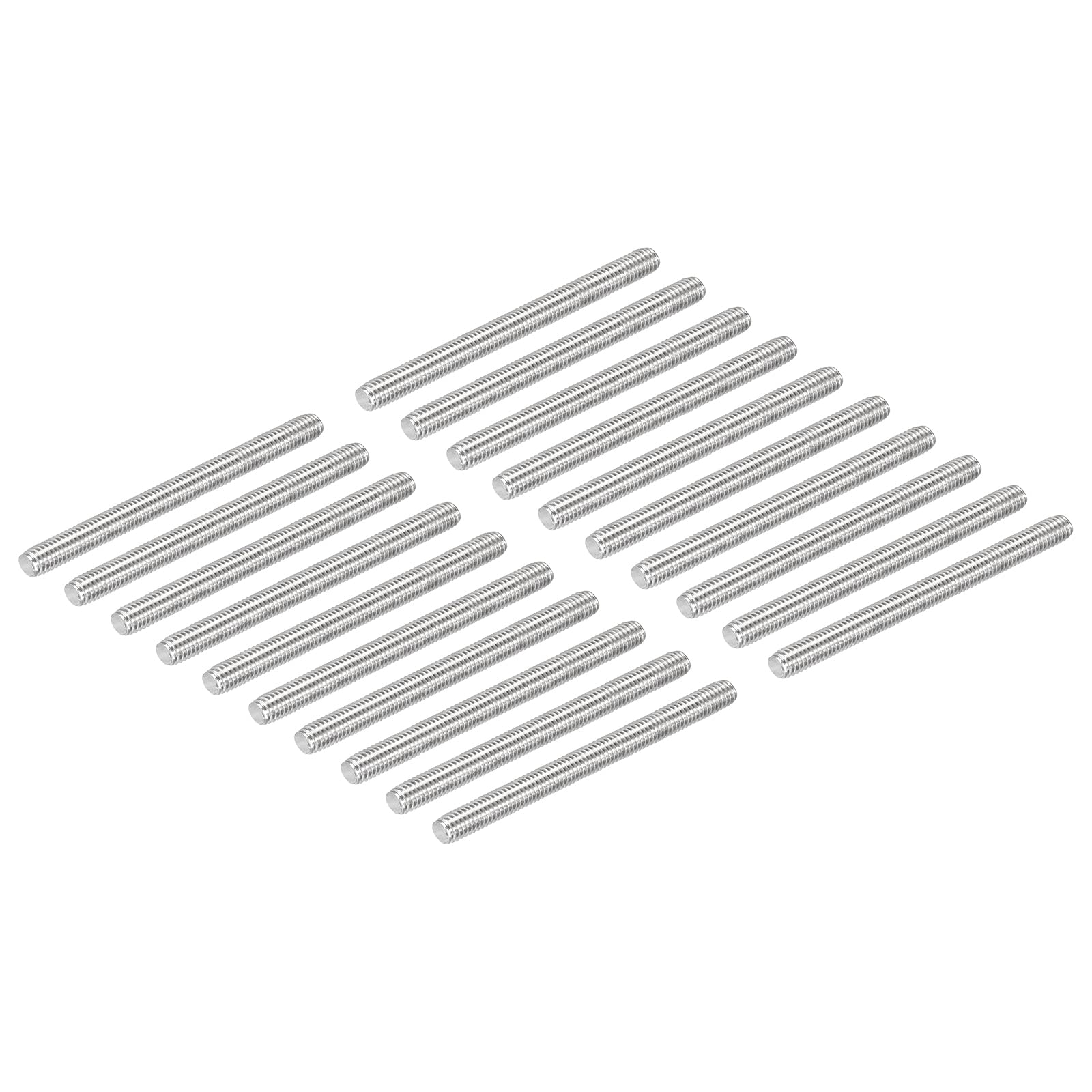 DMiotech 20Pack M6x80mm Fully Threaded Rod 304 Stainless Steel Right Hand Threads Rod Bar Studs Clamps and U-Bolts