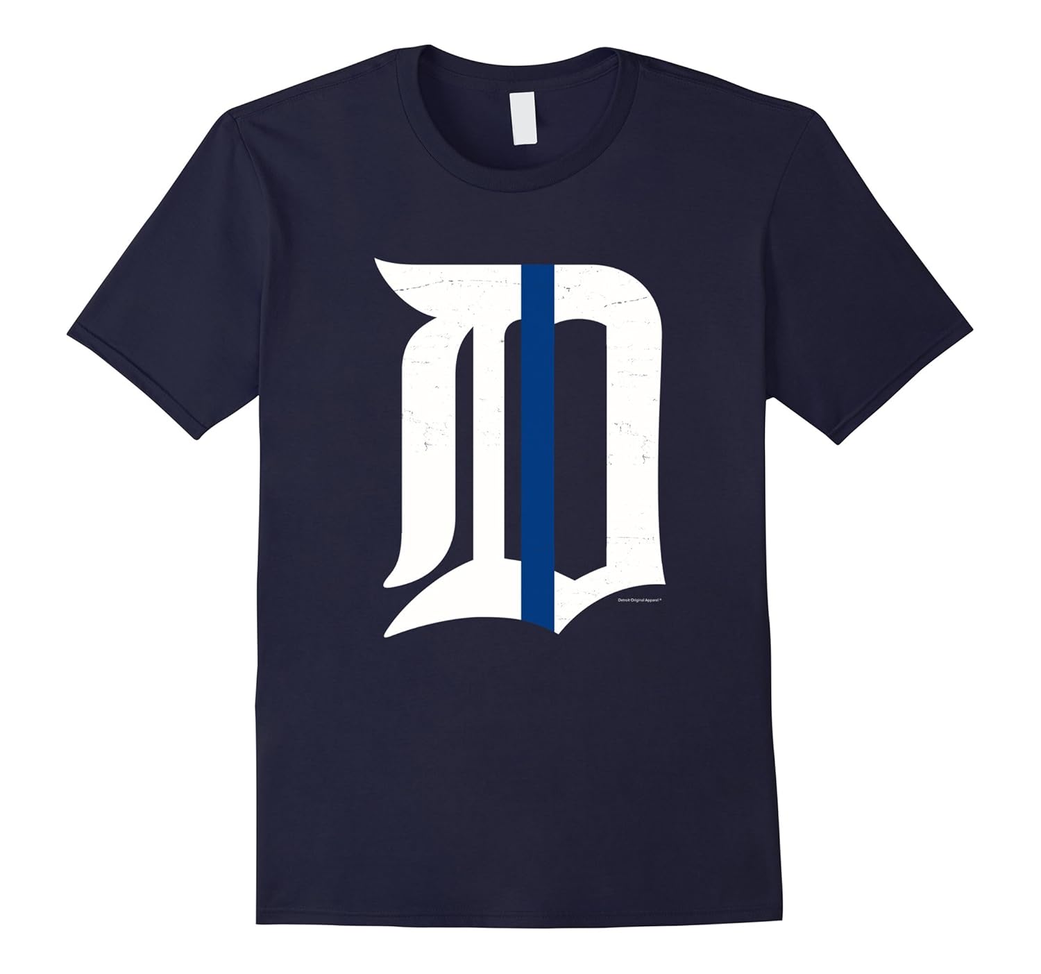 Detroit D Shirt - Thin Blue Line Michigan Police T-Shirt-Rose