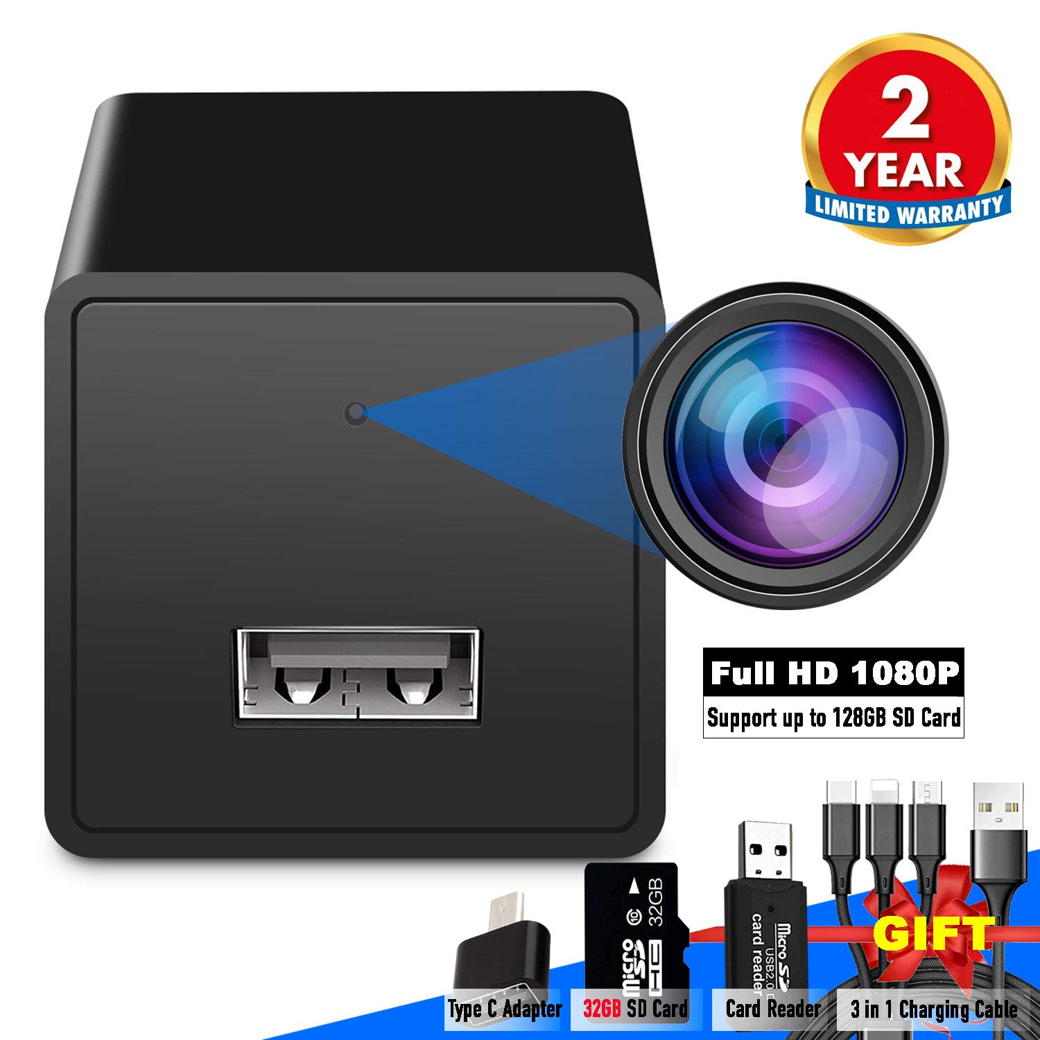 Best Wifi Usb Plug Adapter Charger Mini Home Security Spy Hidden Camera