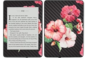 MIGHTY SKINS MightySkins Carbon Fiber Skin for Amazon Kindle Paperwhite 2018 (Waterproof Model) - Blue Petals | Protective, Durable Textured Carbon Fiber Finish | Easy to Apply, Remove| Made in The USA