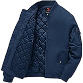 Gopune Men's Windproof Bomber Jacket Warm Water Resistant Windbreaker Winter Outwear Quilted Jackets Coats