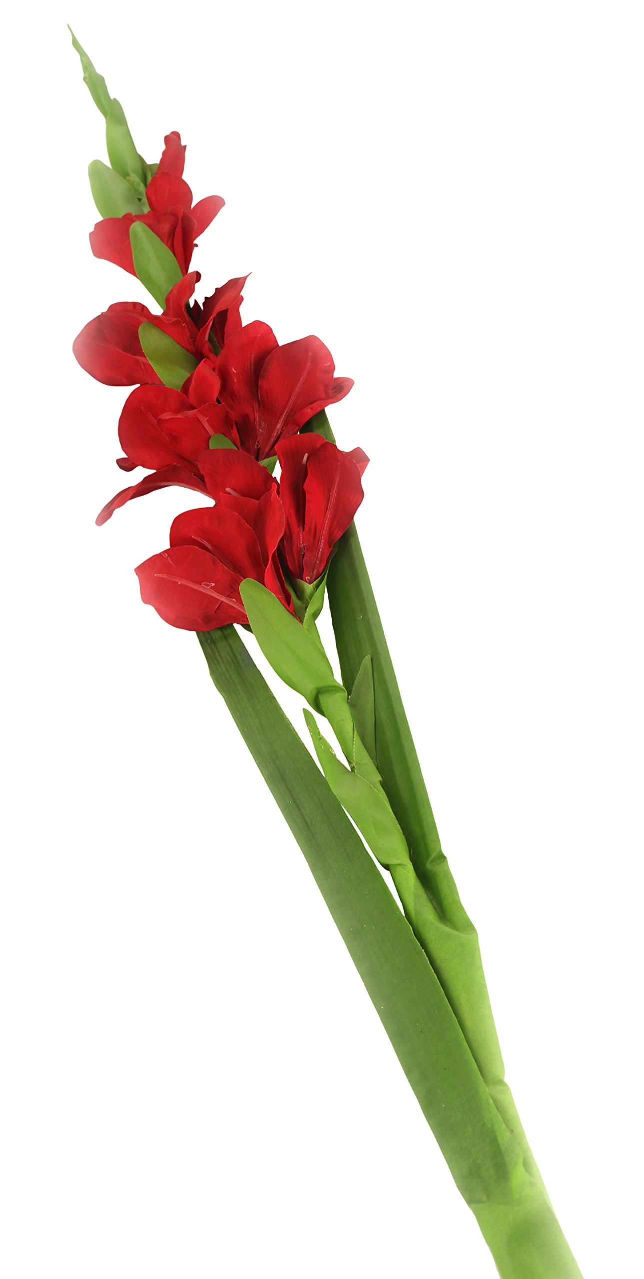 Floral Elegance Artificial 118cm Single Stem Red Gladioli Flowers x 6