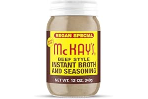 MC KAY'S McKay's Vegan Beef Flavored Soup Seasoning, Gluten Free, Vegetarian Instant Broth, Bullion Powdered Seasoning, Good on Meats, Veggies or in Soup! (Vegan Beef, 1 Pack)