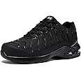 LARNMERN Air Cushion Steel Toe Shoes for Men Wide Women Lightweight Puncture Proof Work Safety Sneakers Breathable Slip Resistant Tennis Shoe