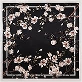 K-Elewon Large Square Scarf 43" Silk Scarf Fashion Scarves Silk Feeling Hair Wrapping Scarfs Night Sleeping Headscarf
