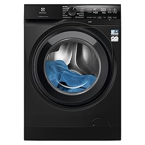 Electrolux Lavatrice a Carica Frontale EW7F48B, 8 kg Serie 700 SteamCare, 1400 Giri/min, Tecnologia Vapore PRO e SensiCare+ Programma Vapore Refresh 25, Cesto CareDrum, 847x597x576mm, Nero, Classe A