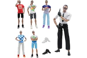 DIGABI Ken Doll Clothes and Accessories for 12 Inch Ken Doll - 6 Sets Fashion Casual Wear Plaid Doll Clothes Jacket Pants Outfits with 3 Pairs Shoes for 12 Inches boy Dolls …