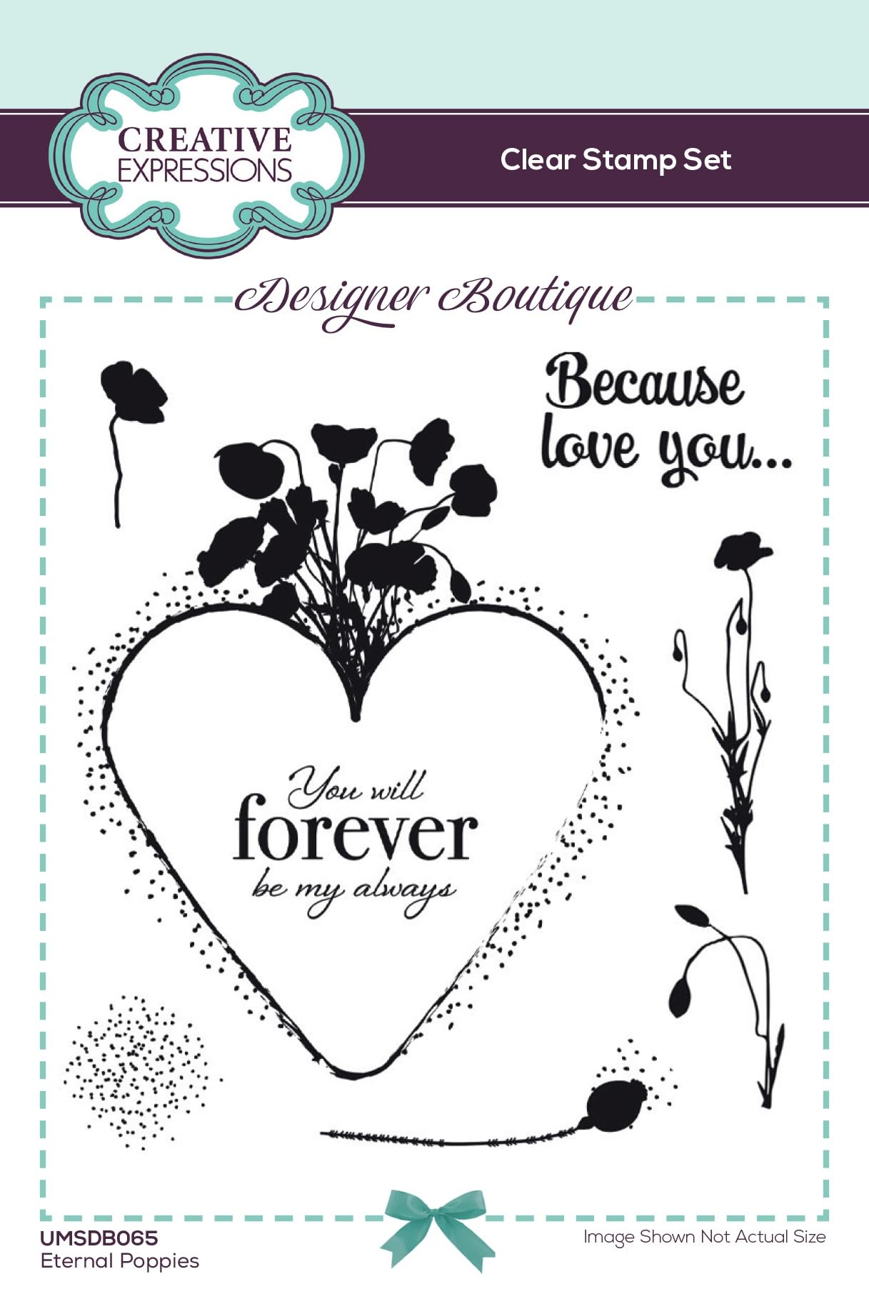 Creative Expressions Designer Boutique Collection-Eternal Poppies-Clear Stamp Set, A6