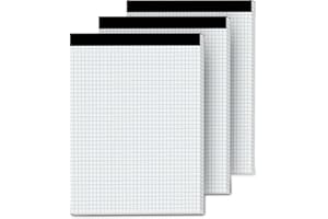 Aidunmis Graph Paper Pads 8.5 x 11, 4x4 Quad Ruled, 3 Pack Grid Paper Pad 8.5 x 11, 30 Sheets Perforated Blueprint Quadrille Letter Size Graphing Notebook for Drafting, Drawing, Engineering