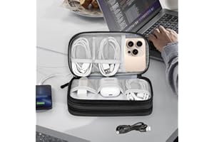 Travel Cable Organizer Pouch,Cord Organizer Travel Case,Electronic Accessories Carry Case Portable Waterproof Compact Double 