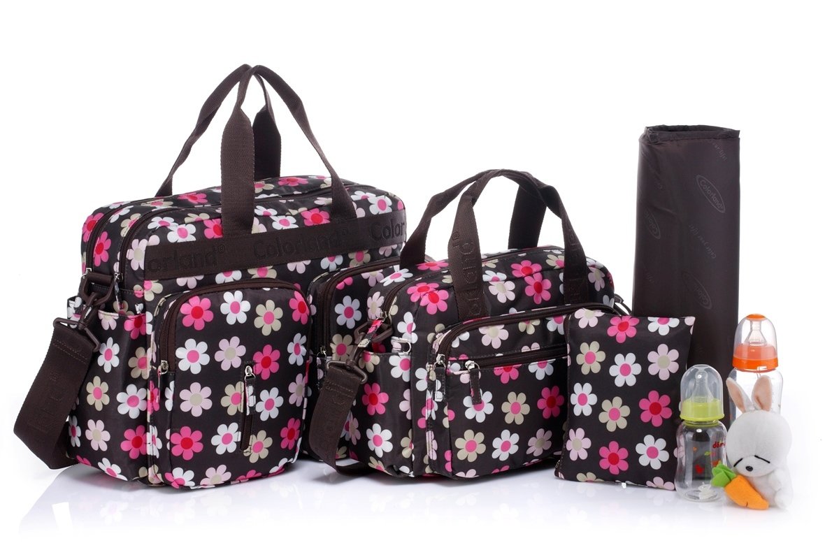 COLORLAND CLD-BS005-A Lucy Shoulder Baby Changing Bag Family Set, 4-Piece