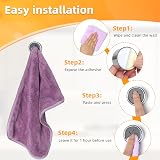 Alyvisun 6Pcs Self-Adhesive Tea Towel Holders Round Hooks No Drilling view 4