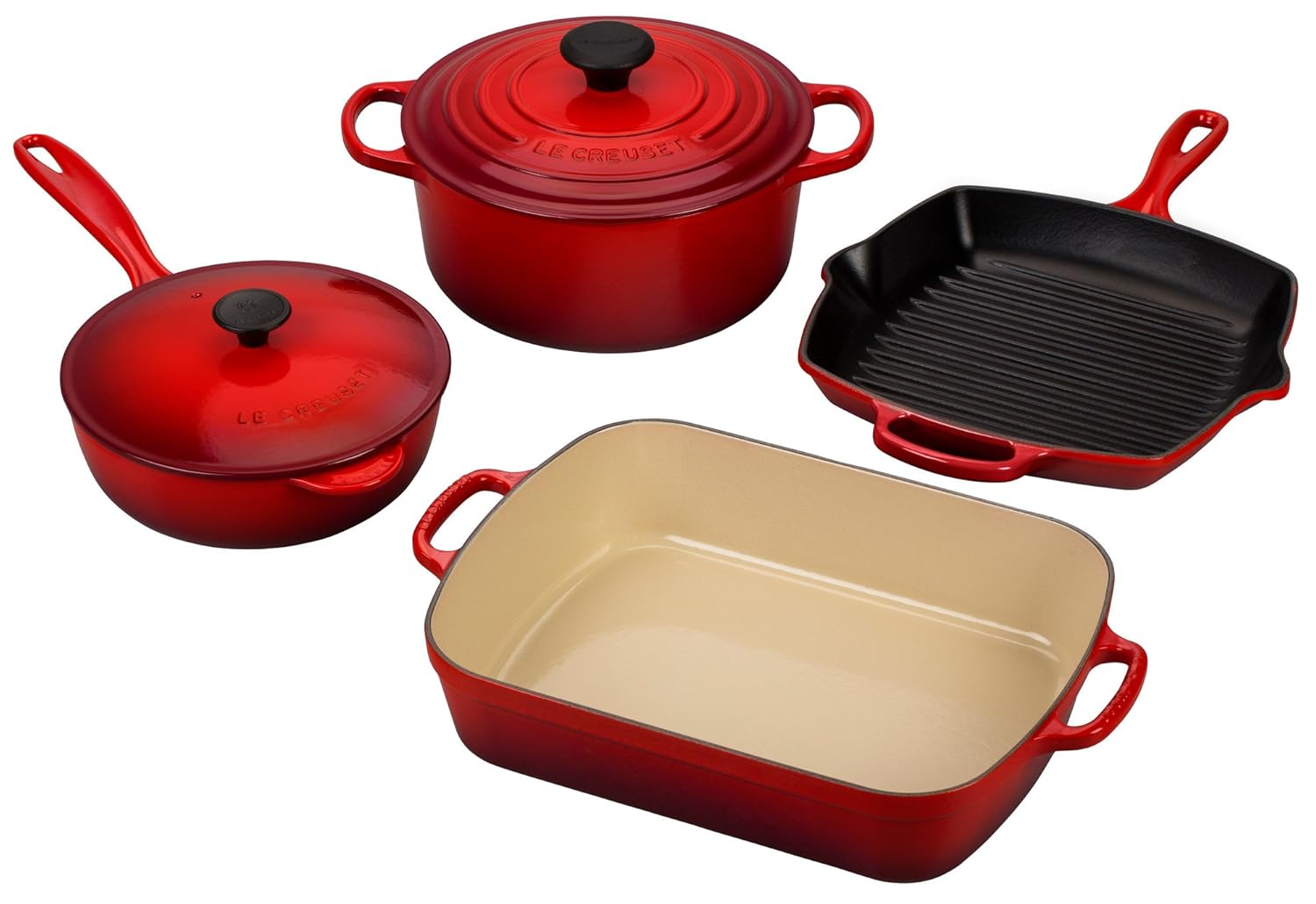 Best le creuset 6-piece signature cast iron cookware set
