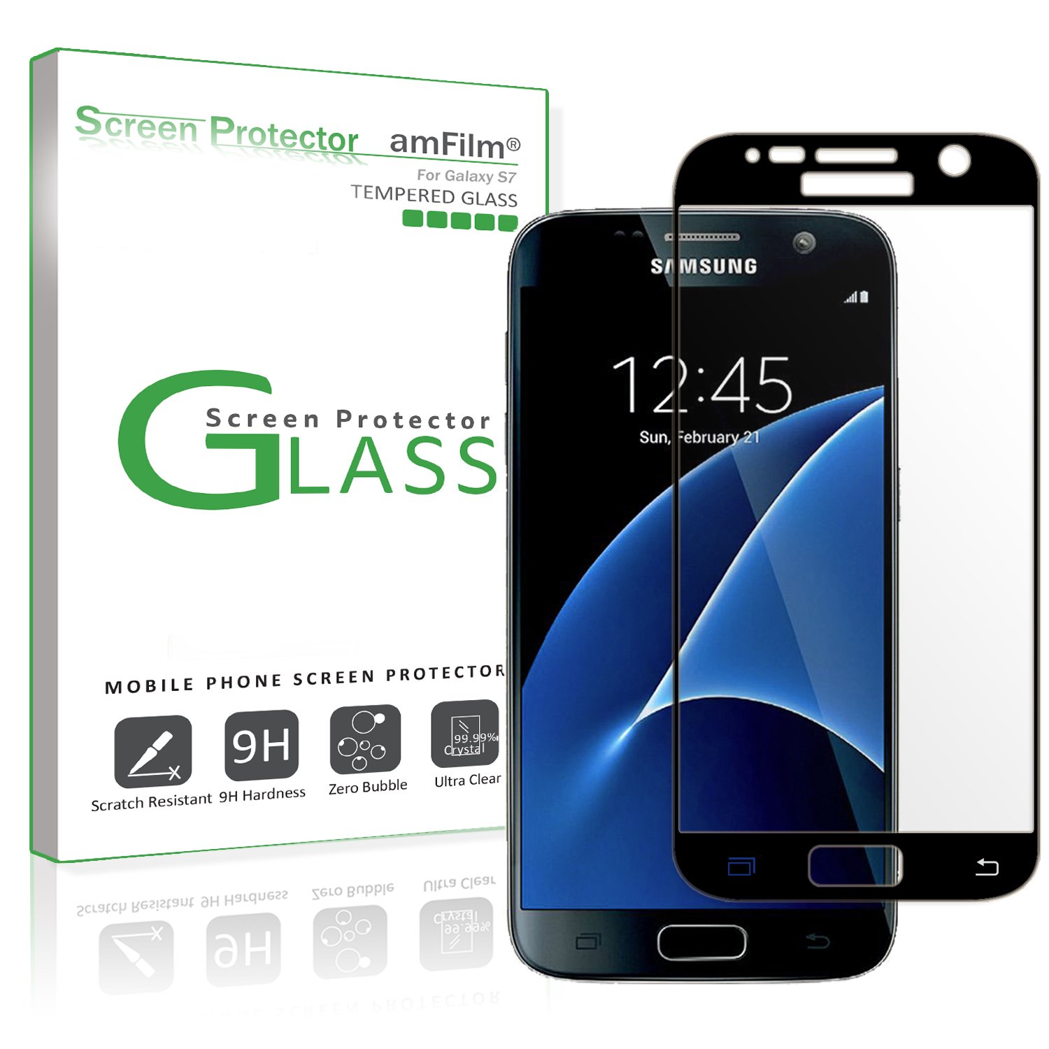 Galaxy S7 Screen Protector Glass (Full Screen Coverage