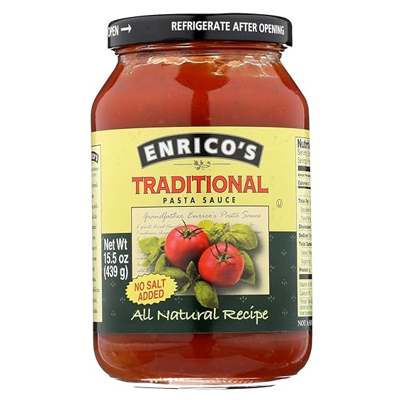 ENRICO'S No Salt Pasta Sauce, 15.5 OZ Grocery & Gourmet Food