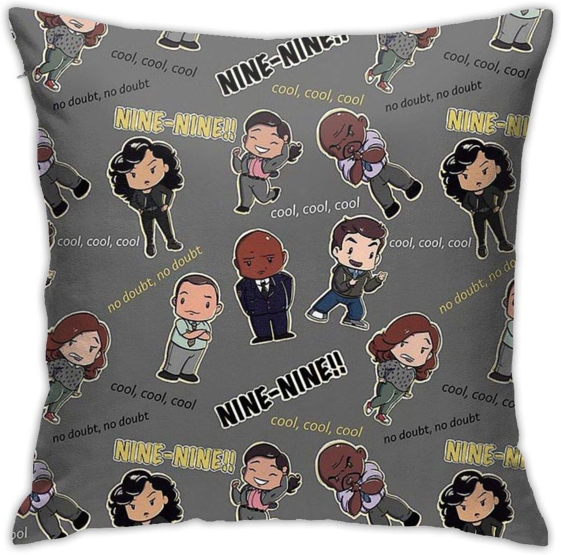 JACHE Nine-Nine Pattern - Brooklyn 99 Decorative Throw Pillow Covers for Sofa Couch Cushion Pillow Cases 18x18 Inch