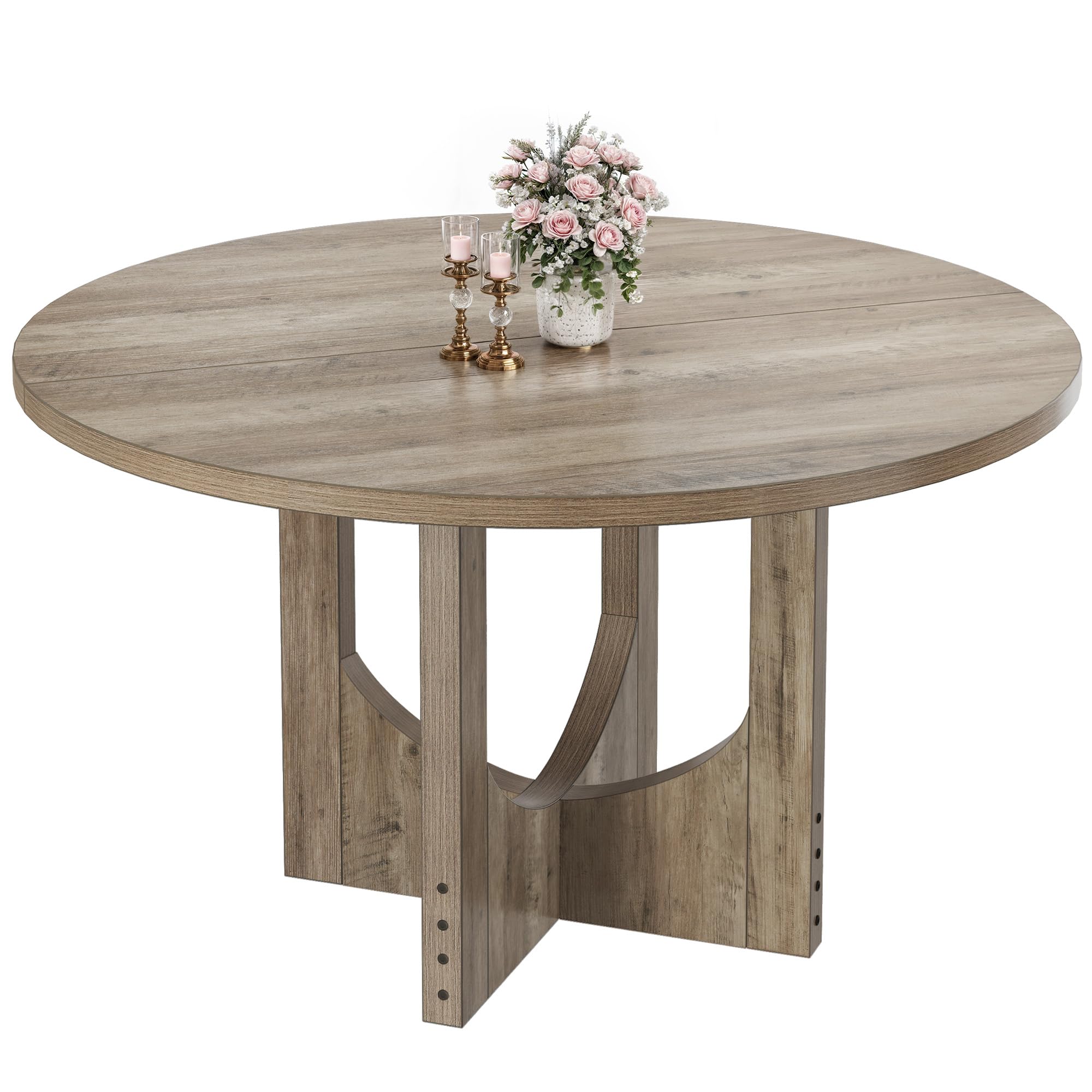 DWVO Round Dining Table For 46 People 47.24" Large Circle Dining Room