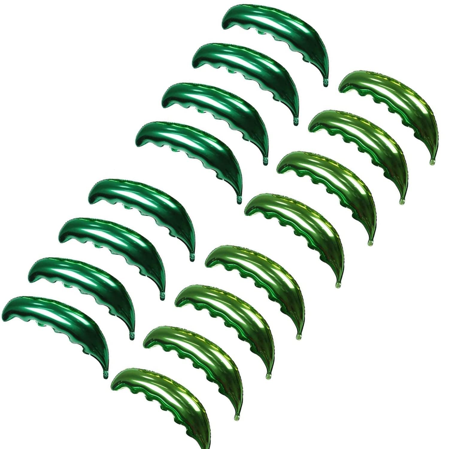 16 Pcs Magical Palm Tree Leaves Birthday Party Tableware Decor Balloons Supplies Gifts for Birthday Wedding Hawaii Luau Party Decorations