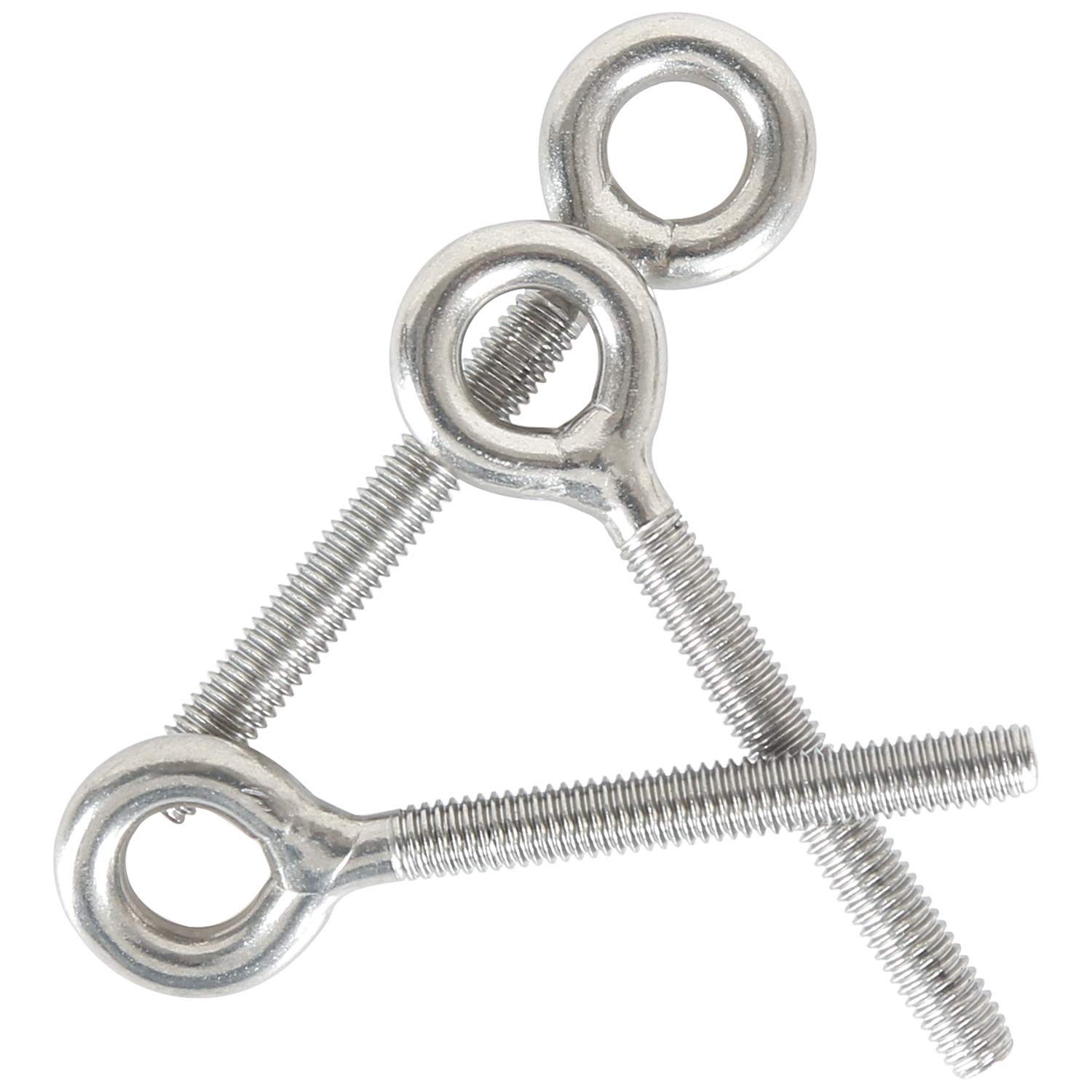 newlng M6 Eye Bolts 304 Stainless Steel Ring Bolts Heavy Duty Welded Closed Screw Rod Eye Screw Bolts Corrosion Resistant 10 piece