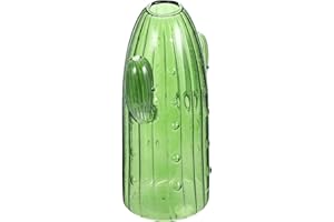 Alasum Hydroponic Cactus Shaped Glass Vase for Home and Office Decorative Display