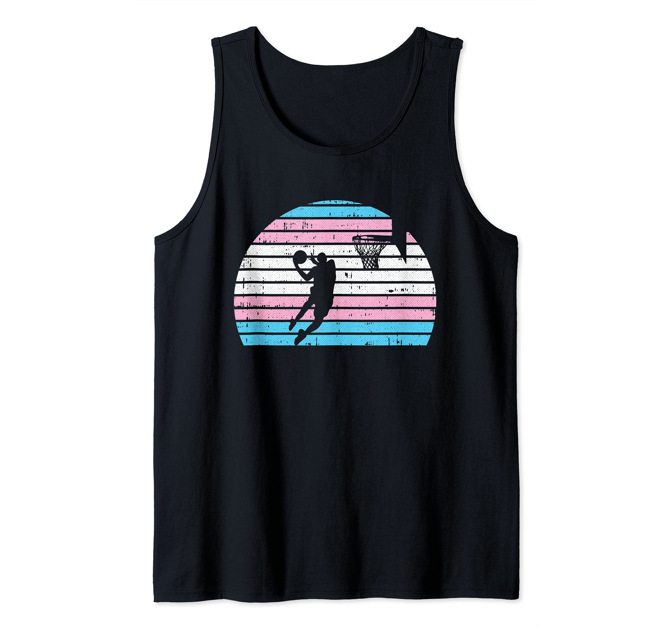 Basketball Player LGBT-Q Retro Trans-gender Pride Sport Fan Tank Top