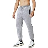 Menoio Mens Sweatpants with Zipper Pockets Workout Fleece Athletic Pants Casual Drawstring Jogger Pants