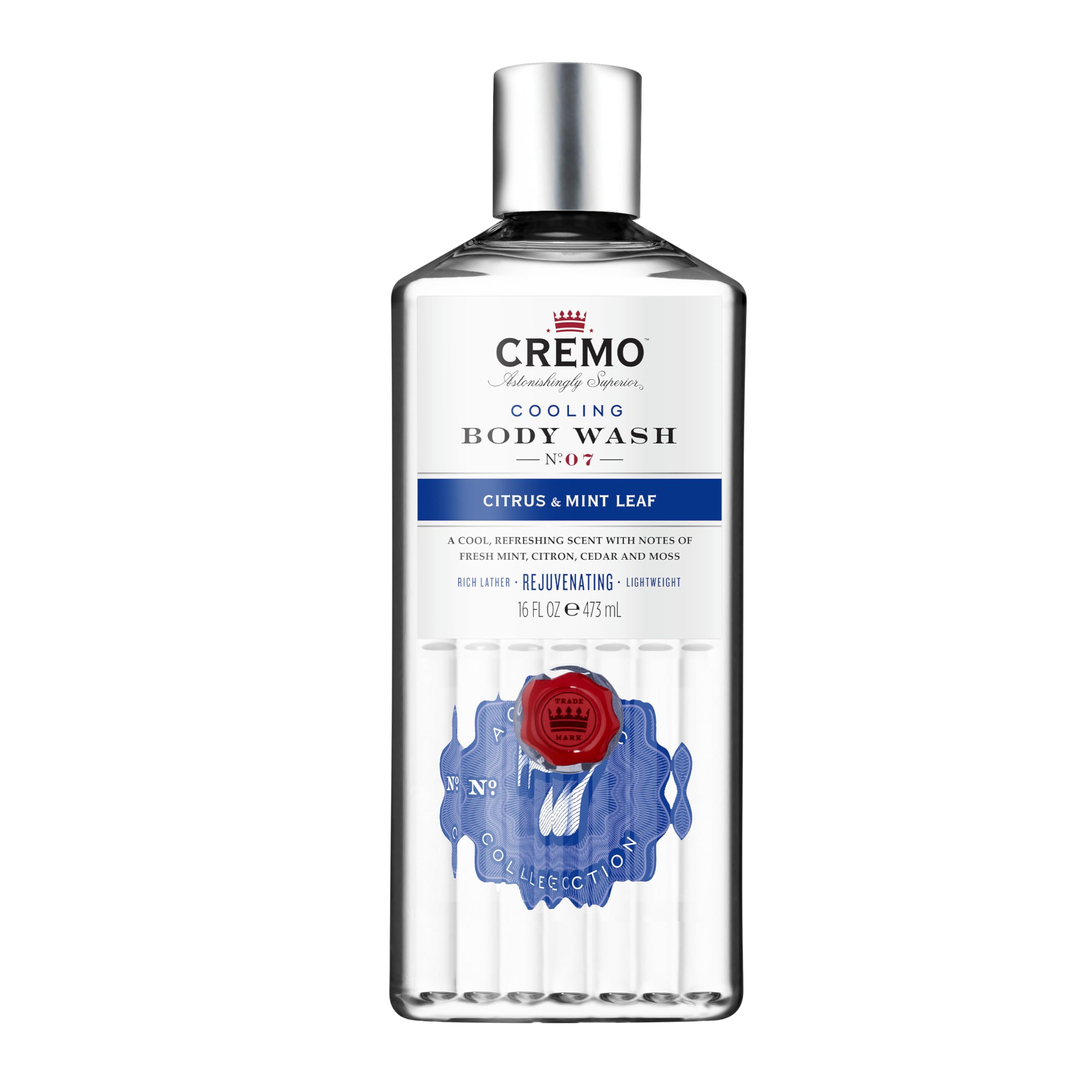 CREMO - Cooling Body Wash For Men - Rejuvenating Citrus & Mint Leaf Shower Gel - 473ml — image 1