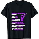 Domestic Violence Worrior With A Ribbon Domestic Violence A T-Shirt