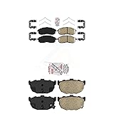 AmeriBRAKES Front Rear Ceramic Disc Brake Pads Kit