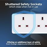 Masterplug Two Socket Double Extension Lead 4m Cable White 13A BS1363-2 view 4