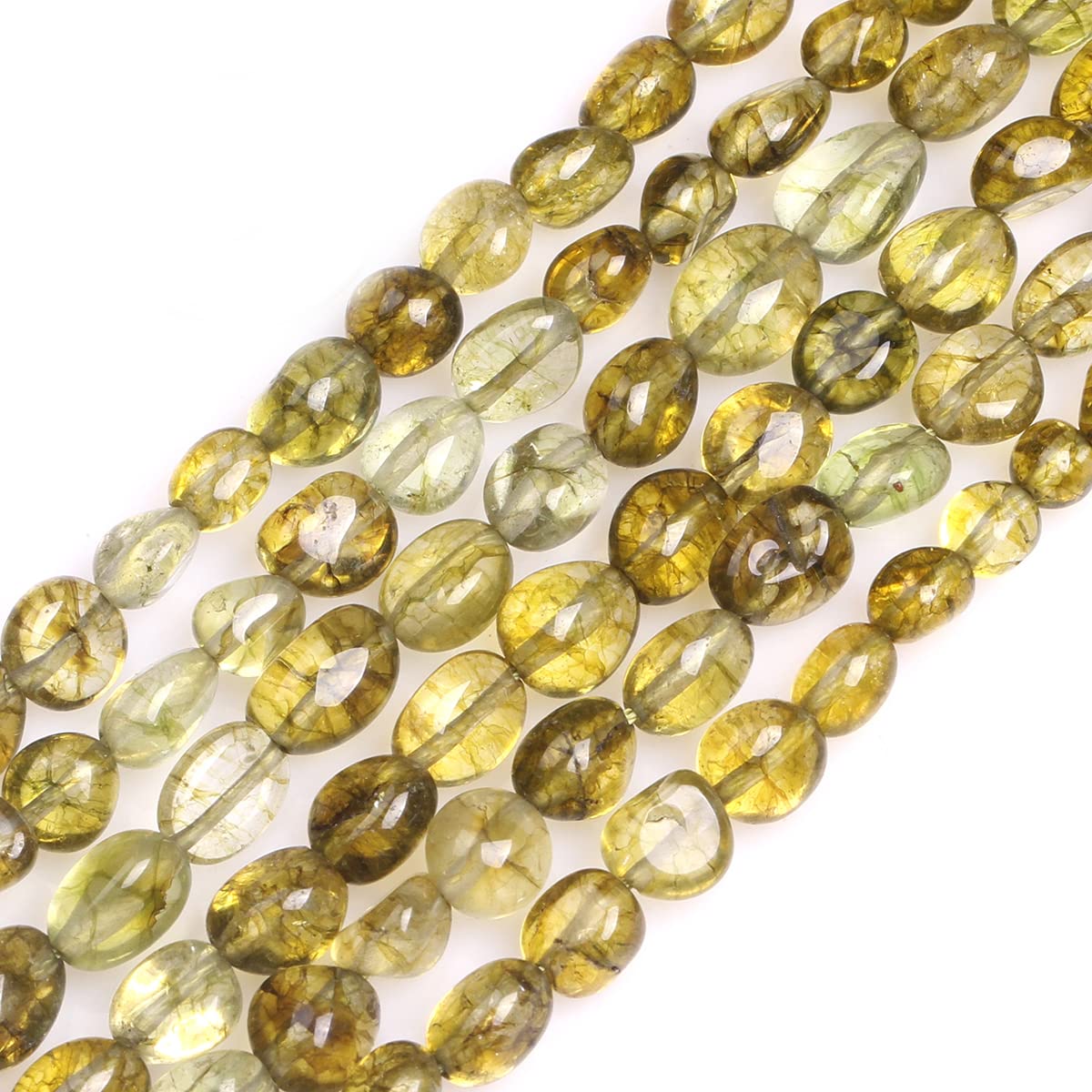 Sweet & Happy Girl's Store 6X8mm Freeform Potato Shape Dyed Smoky Quartz Beads Strand 15 Inch Jewellery Making Beads
