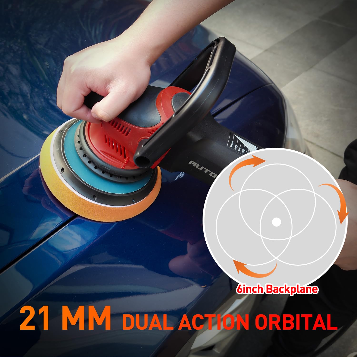 Mua AUTOGEN Car Buffer Polisher, 6 Inch Dual Action Polisher, 21MM ...
