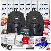 Essentials Complete Deluxe Survival Kit 2 & 4 Person | Bug-Out-Bag | Emergency Go Bag Kit for Wildfires, Hurricanes, and Othe
