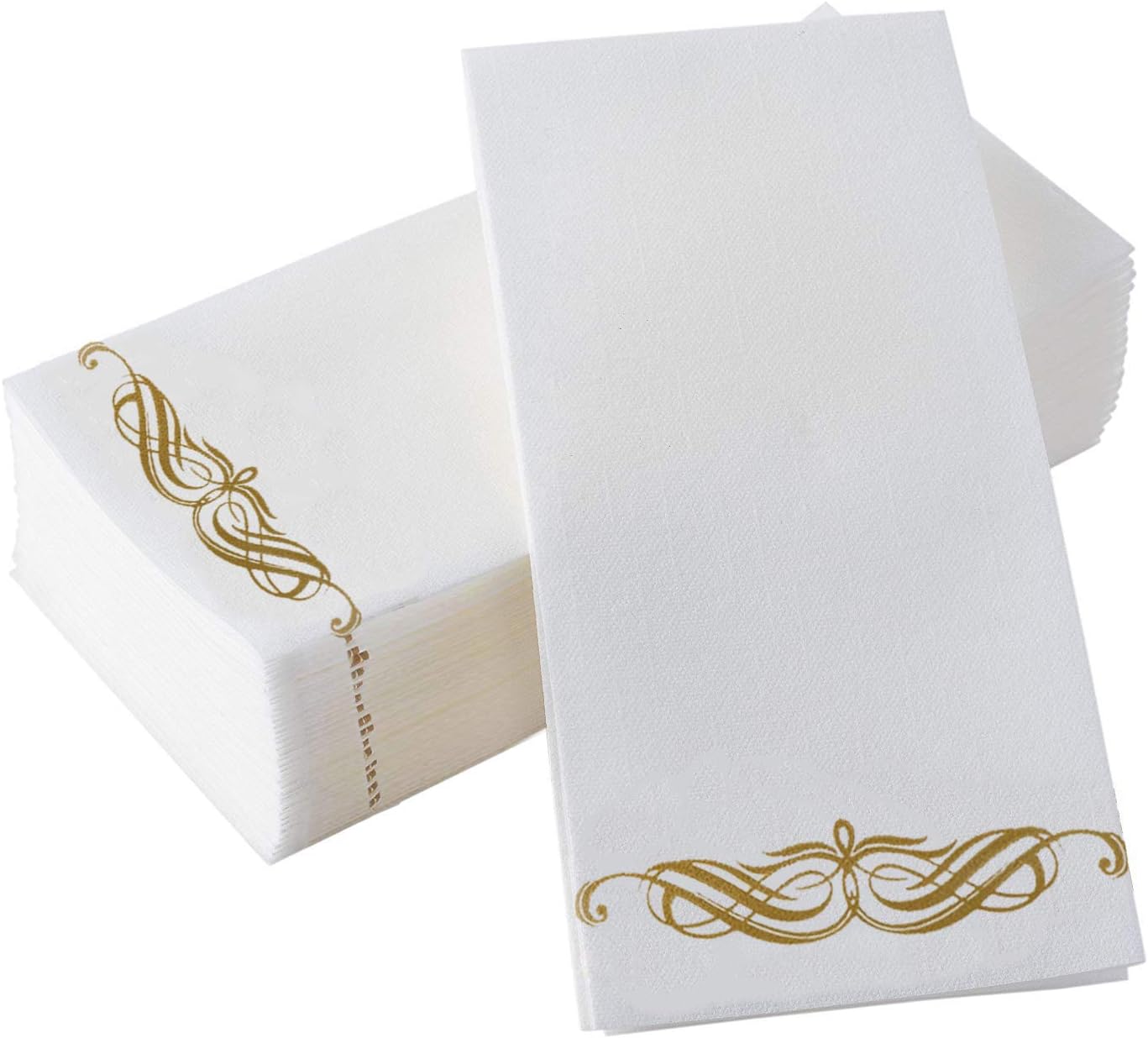 Brand&Co 100 Count Luxury LinenFeel Disposable Guest/Paper