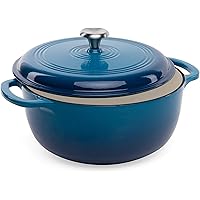 Best Choice Products 6qt Ceramic Non-Stick Heavy-Duty Cast Iron Dutch Oven w/Enamel Coating, Side Handles for Baking…