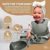 Yum Yum's Baby Weaning Set 10-Piece Grey Complete Feeding Kit view 3