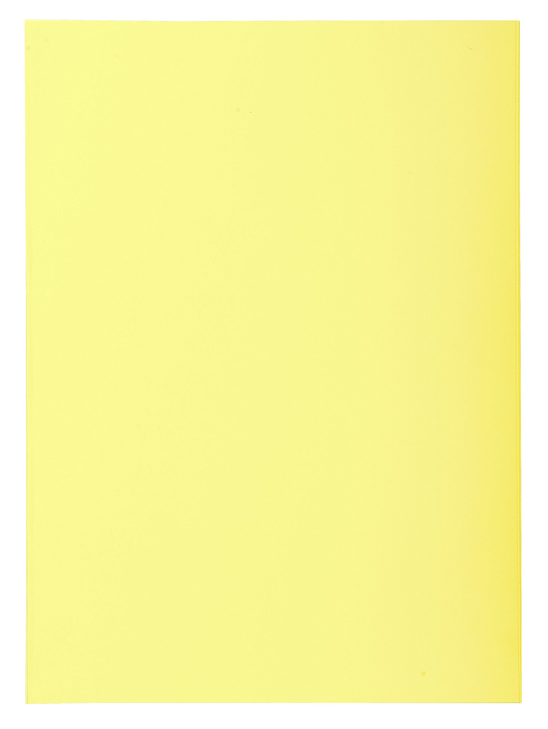 Exacompta - Ref 850105E - Super Square Cut Folders - 22 x 31cm in Size, Suitable for Storing & Holding A4 Documents, 60gsm Material - Yellow (Pack of 100)