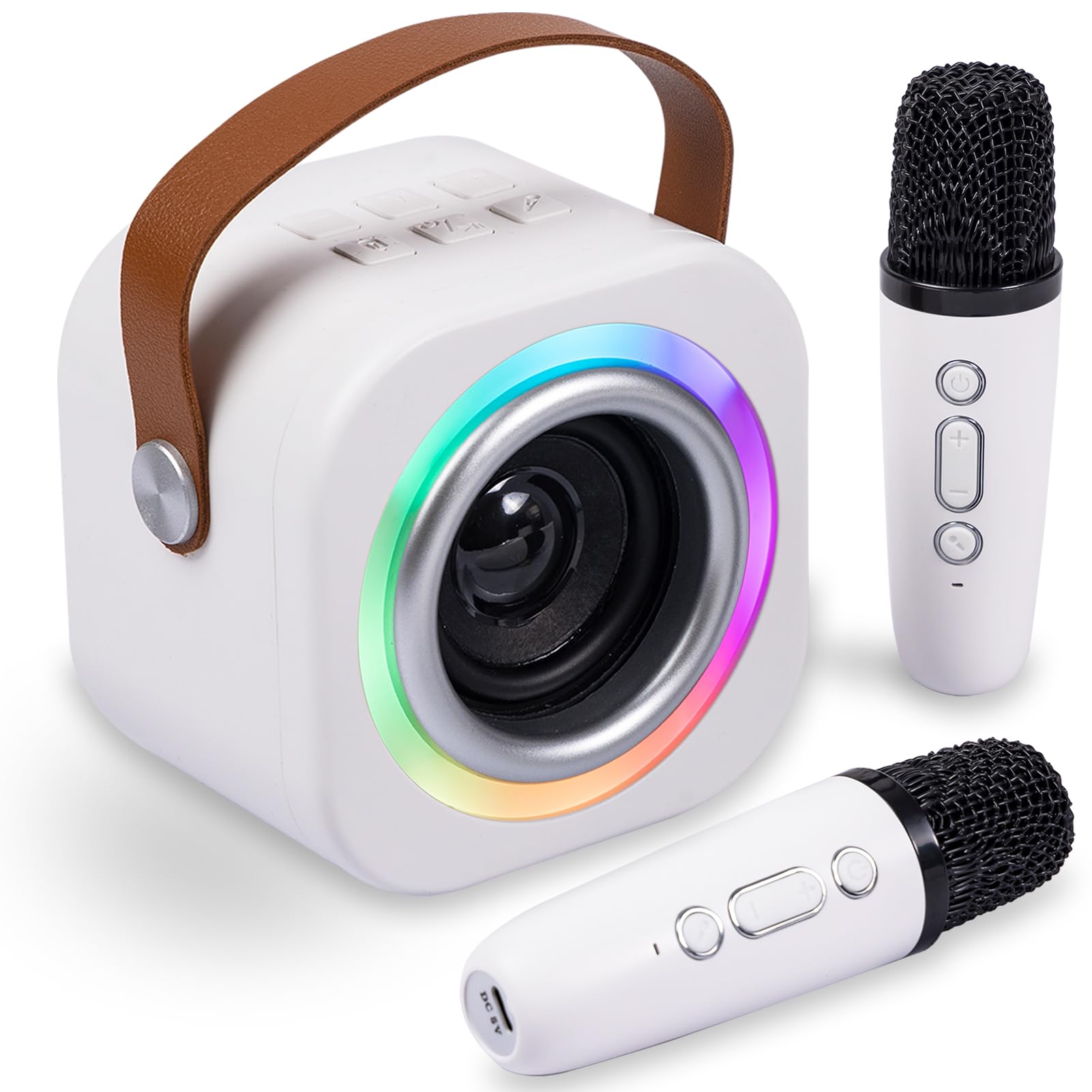 Photo 1 of Mini Karaoke Machine for Kids with 2 Wireless Mics,TOP Singing Toys Birthday Gifts Ideas for Girls Ages 3,4,5,6,7,8,9,10,11,12+ Years Old,Great Gift Ages Girls,Boys Trend Party
