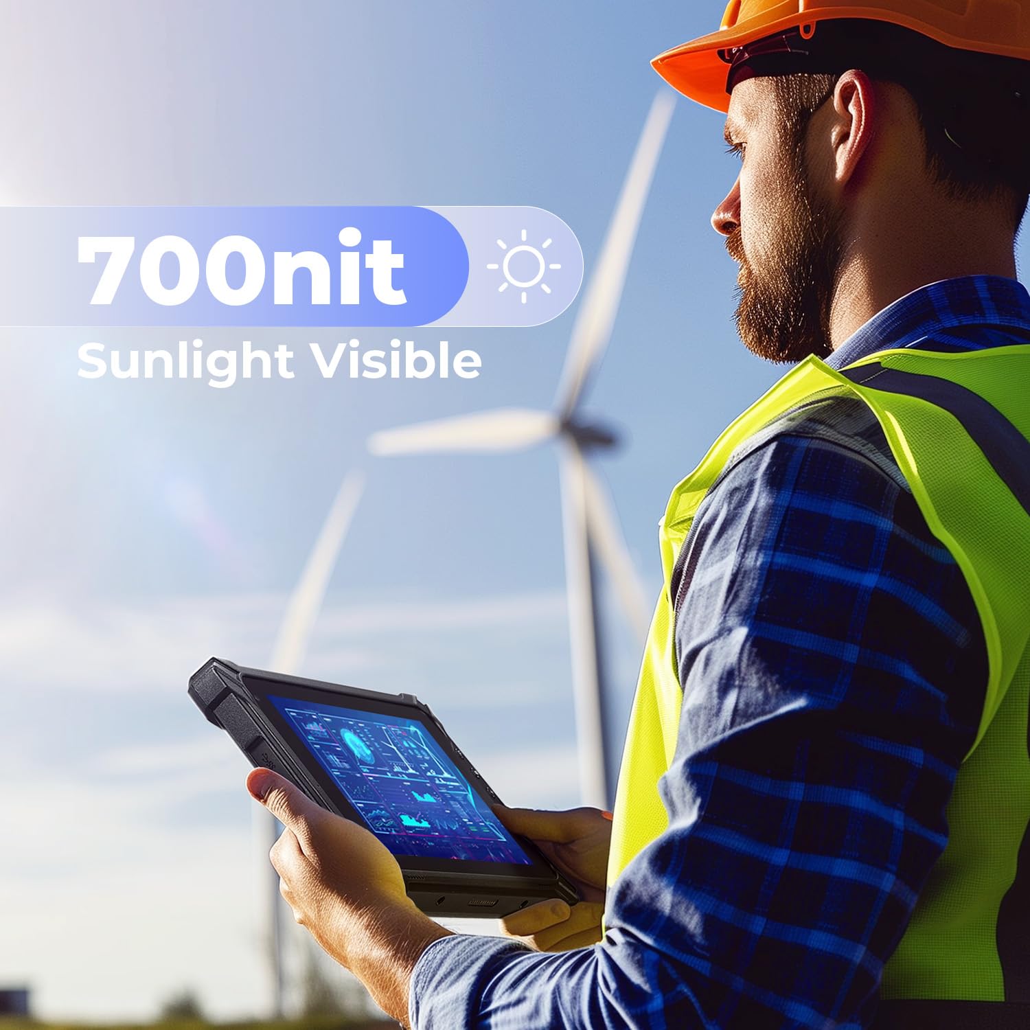 MUNBYN 2025 Rugged Windows Tablet IRT06, 8