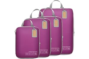 Cambond Compression Packing Cubes for Travel Women - Travel Bags Luggage Organizers Travel Essentials Compression Cubes for Travel Carry on Suitcases Organizer