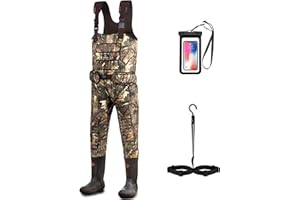 Trudave Fishing Waders for Men,Hunting and Waterproof Neoprene Wader for Men with 600G Insulation and Includes Boots