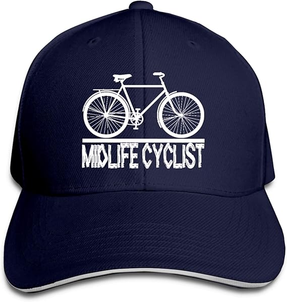 Midlife Cyclist Adult Trucker Hat Adjustable Baseball Cap Striped Sandwich Cap Navy at Amazon