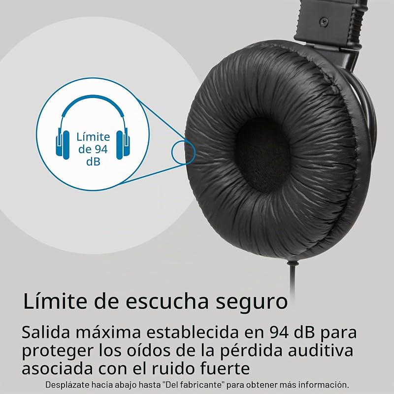K97601WW - Auriculares USB-A Con Micrófono, Sonido Estéreo Hi-Fi, Controladores 40 Mm, Supresión De Ruido, Diadema Ajustable Acolchada, Cable 1,8 M, Compatibles Con Windows Mac Chromebook