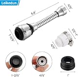 Leikedun Tap Spray Head Universal 360 Rotatable Aerator ABS Polished Chrome view 3
