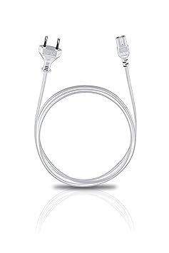 Oehlbach Powercord C7 / 150 | Netzkabel mit Euro-Flachstecker | Universal-Netzkabel für Fernseher oder Hifi-Geräte | 1,50 m -