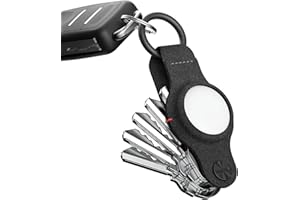 KEY SMART KeySmart AirTag Keychain Key Holder, Compatible with Apple AirTag Holder, Key Organizer Keychains