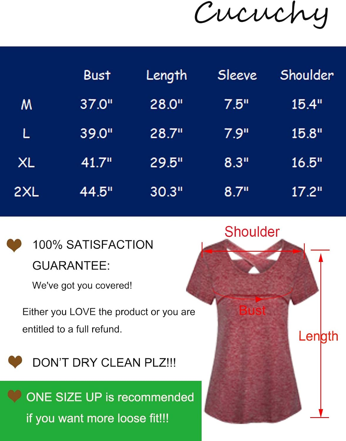 Cucuchy Womens Yoga Top Short Sleeve Crew Neck Criss Cross Back Workout Shirts: Clothing