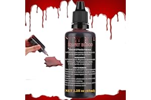 Wismee Fake Blood 2.2oz, Squirt Blood for Halloween,Drip Liquid Blood for Clothes,Zombie,Vampire Monster SFX Makeup Face Body Paint