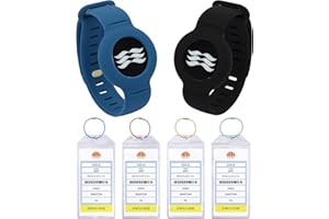 SWATOM Princess Cruise Medallion Holder Accessories 2PCS & Cruise Luggage Tags PVC Holders 4PCS 2024 & 2025 Waterproof-Clear Luggage Tag-Zip Seal Etag Bag with 4 Colors Steel Loops (7.3x3.5'')